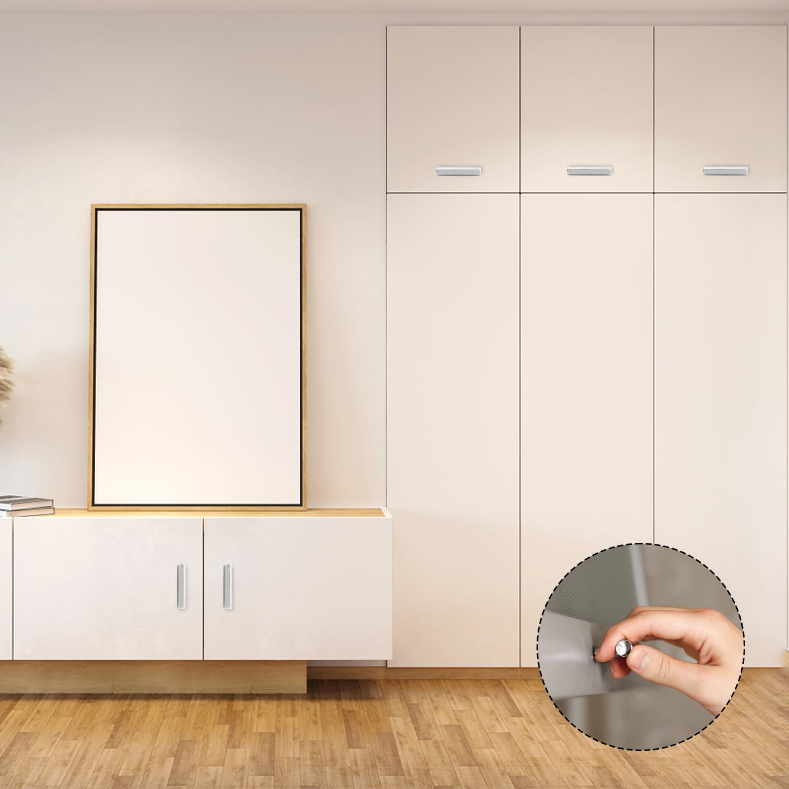 Maniglie Per Mobili A T In Acciaio Inox - 10 Pezzi Con Viti, Foro Singolo, Per Cucina E Armadi - Foto 4