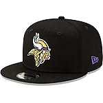 New Era Men NFL 9FIFTY Adjustable Snapback Hat Cap One Size Fits All (Minnesota Vikings Black)