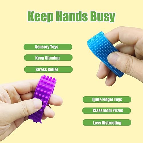 Miniatura 10 de Pulsera sensorial de juguetes sensoriales para niños, 12 pulseras sensoriales para niños, niñas, mujeres, adultos con autismo, TDAH, artículos