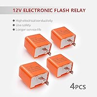 Vista 3 de Pack-4 Relé de intermitente electrónico LED ajustable de 12 V, relé intermitente electrónico de señal de giro de 2 pines, intermitentes electrónicos