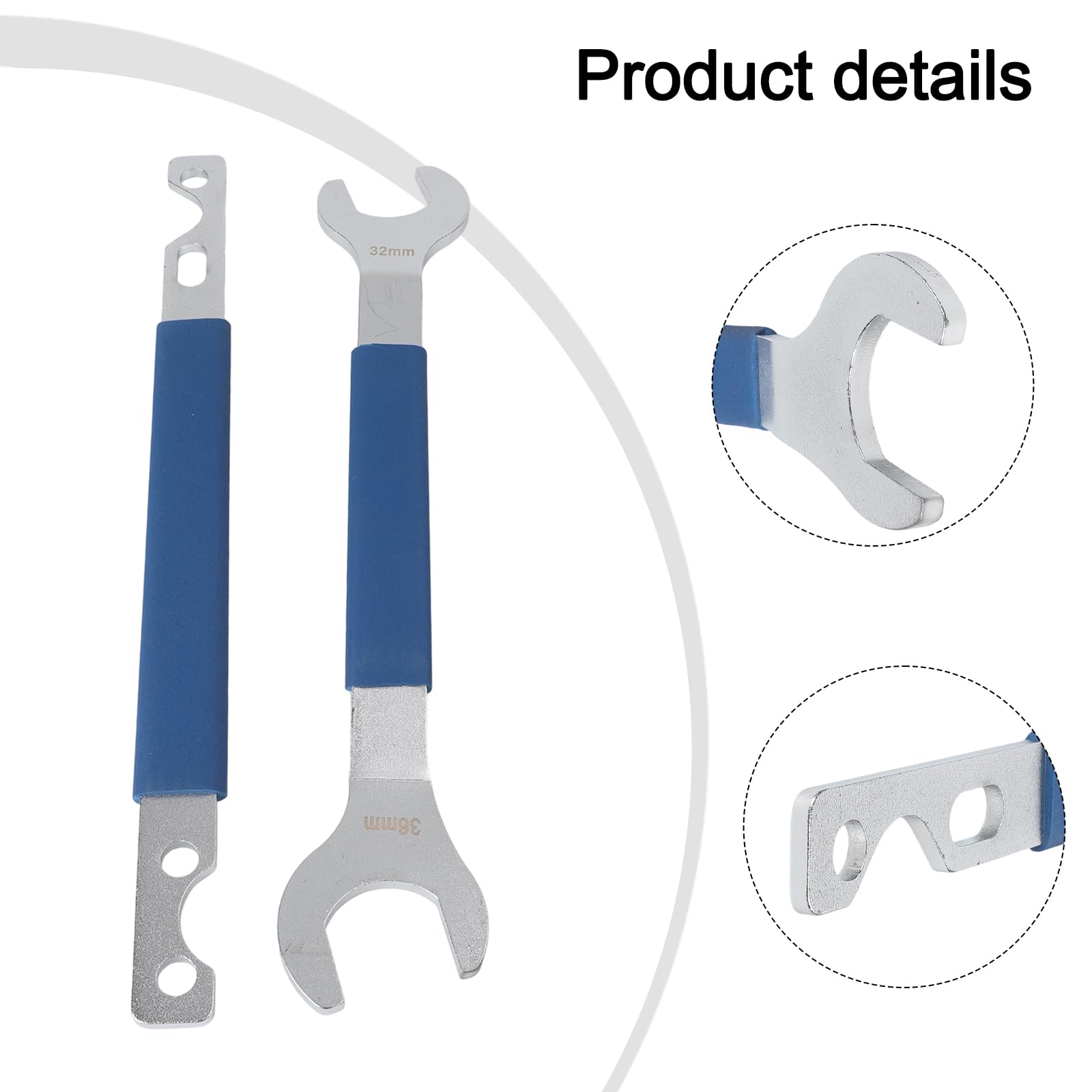 Lot de 2 clés d'embrayage de ventilateur 32 mm et 36 mm en acier au chrome vanadium pour BMW - Kit de démontage de pompe à eau avec ergonomie