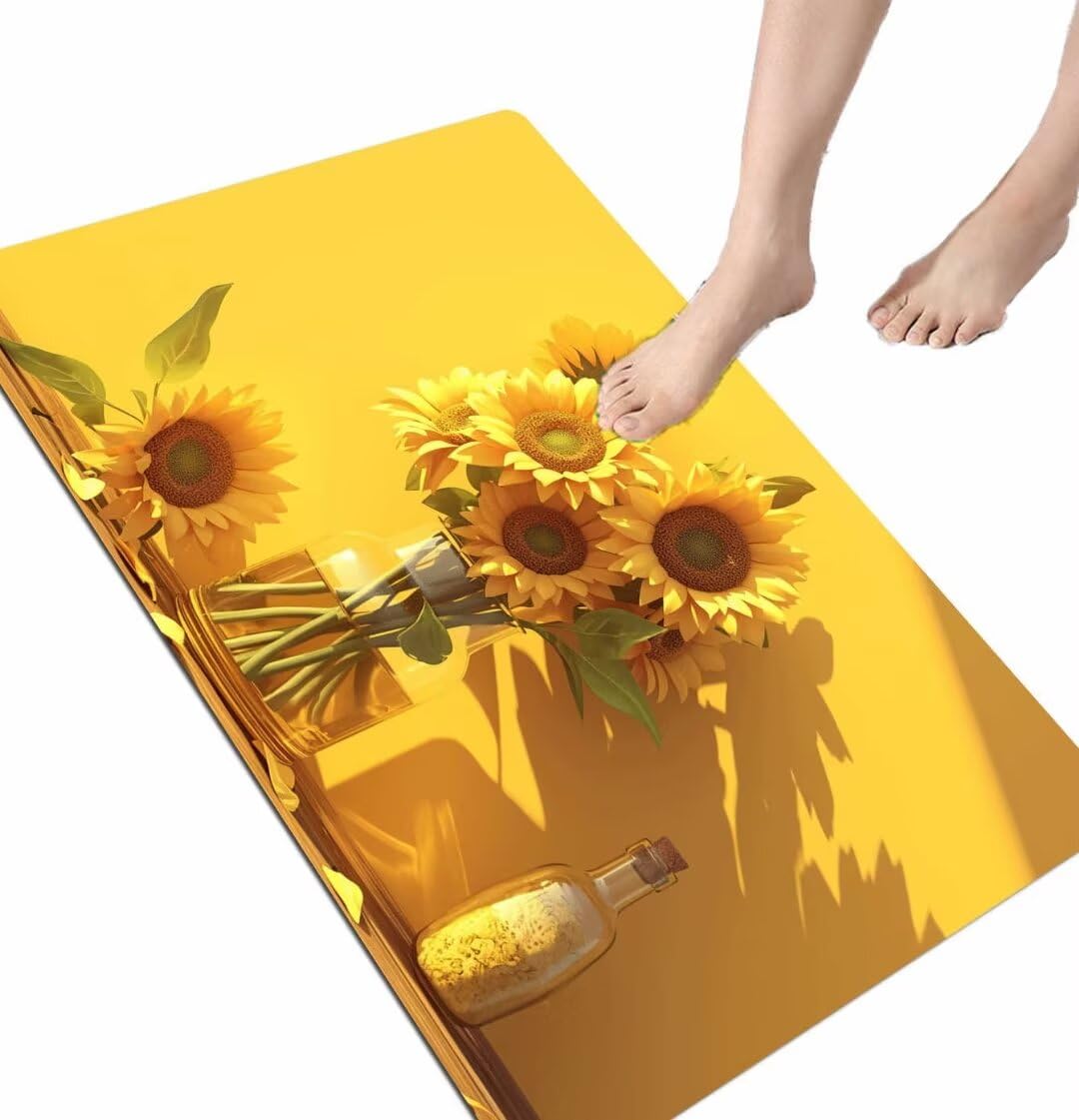 Tapis de salle de bain en pierre super absorbant et antidérapant