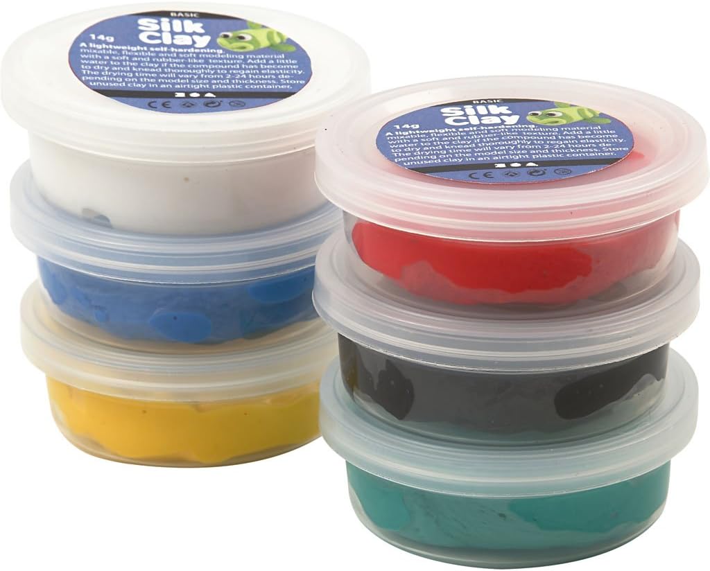 Create Crafts Creativ 6 x 14 g Silk Clay Assorted Colours, Standard