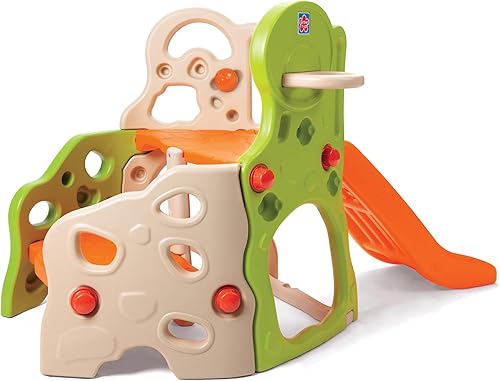 Miniatura 2 de Grow'n Up Lil Adventurers - Juego de trepador y tobogán multijuego con aro de baloncesto, actividades de escalada y gateo, 3 bolas de plástico con