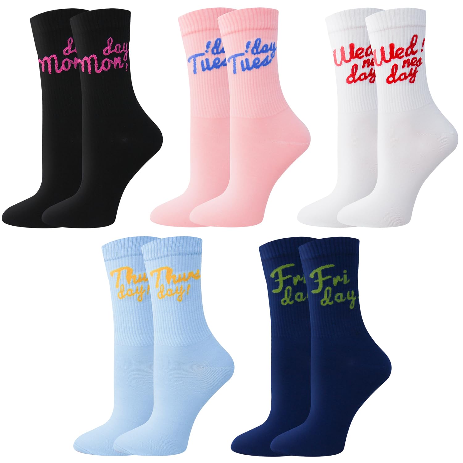 Calcetines finos y divertidos para mujer, bonitos calcetines para mujer, calcetines novedosos, 5 pares, ideales para Navidad, regalos de vacaciones, talla 6-10