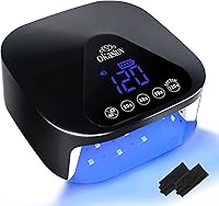 Vista 8 de Lámpara de uñas LED UV con guantes UV, base de espejo de metal magnético, secadora de uñas inalámbrica, luz de curado de esmalte de gel con 4