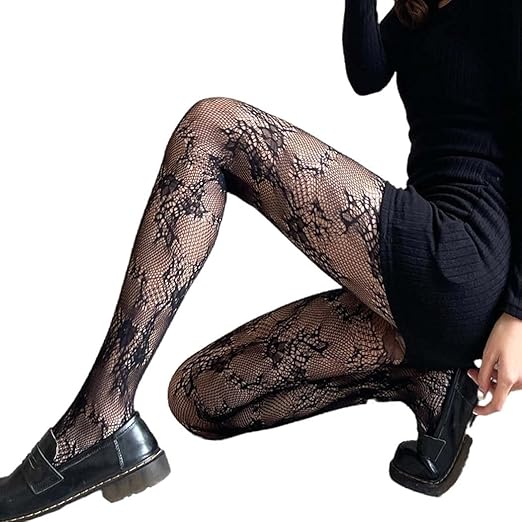 Halloween Strumpfhose Damen - 4 Paar Mit Totenkopf & Spinnennetz