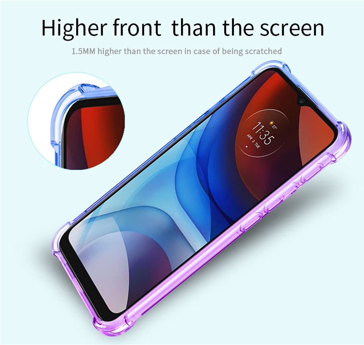 Cover In TPU Sfumato Per Motorola Moto E7 Power / E7i Power, Rosa Viola - 4