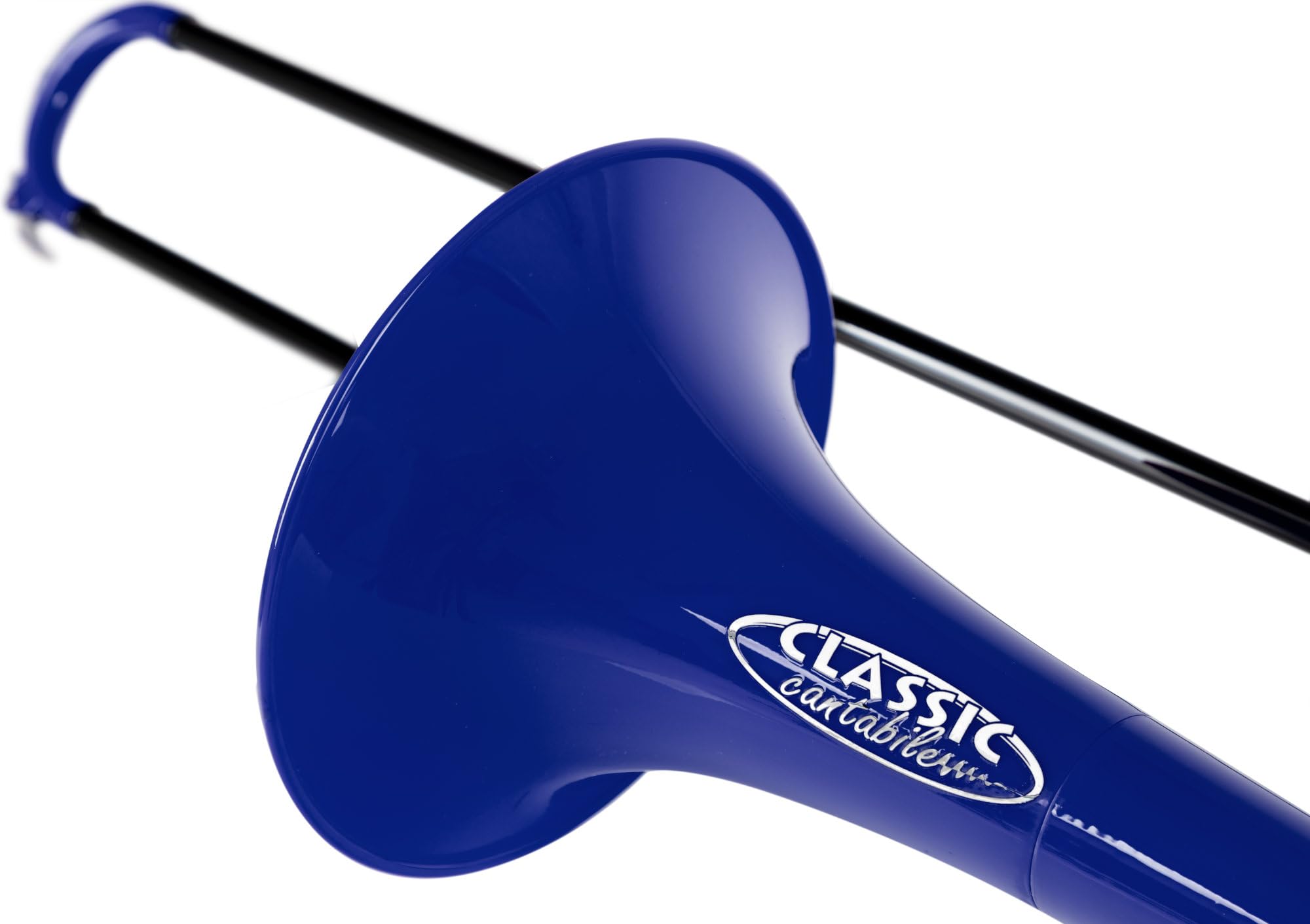 Classic Cantabile MardiBrass Trombone Ténor en ABS - Accord Bb - Coulisse en fibre de verre - 660g léger - Perce: 12 mm - avec embouchure et housse - bleu