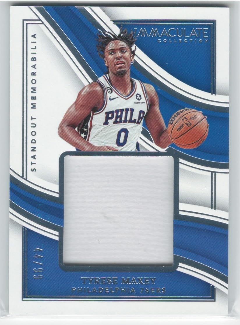 2022 Panini Immaculate Tyrese Maxey Game Used Jersey Patch