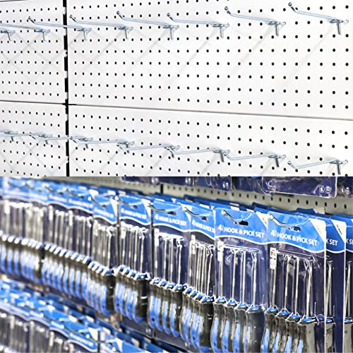 unp POETISKE Pegboard Hooks 0.204'' Diameter 8 inch Silver Metal Ball Ending Garden Tool Organizer Fits 1/4’’ Pegboard Garage Wall Hooks 50PCS by unp - Image 6