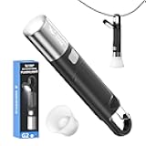 Smiling Shark LED Flashlight, G2 Small Flashlights Powerful Rechargeable with COB Sidelight & Hook and Diffuser 3 Mode Zoomable Multi Functional Camping Flash Light for Outdoor/Hiking/Emergency, Black