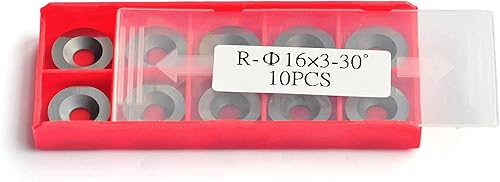 Miniatura 4 de Cortador de carburo redondo de 58 pulgadas y 0.630 in Insertar cortadores de repuesto de carburo para bricolaje Torno de carpintería Torno de madera