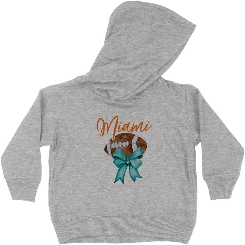 Girly Miami Football Kids Hoodie Sweatshirt Toddler