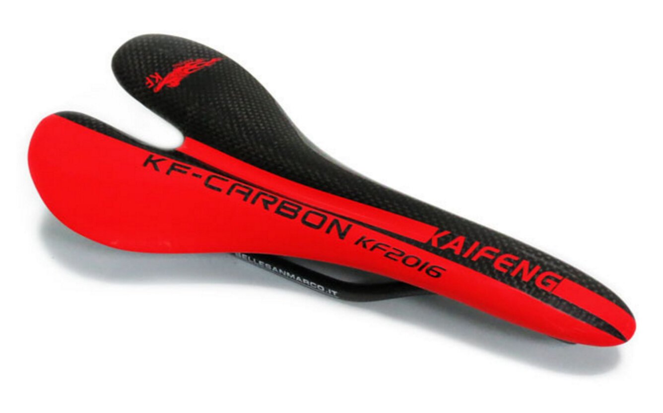 SportsInn Black & Red Ultralight Full Carbon Anatomic Relief Bike Saddle Bike Seat for Mountain Bike Road Bike 10.75 5.03 inches