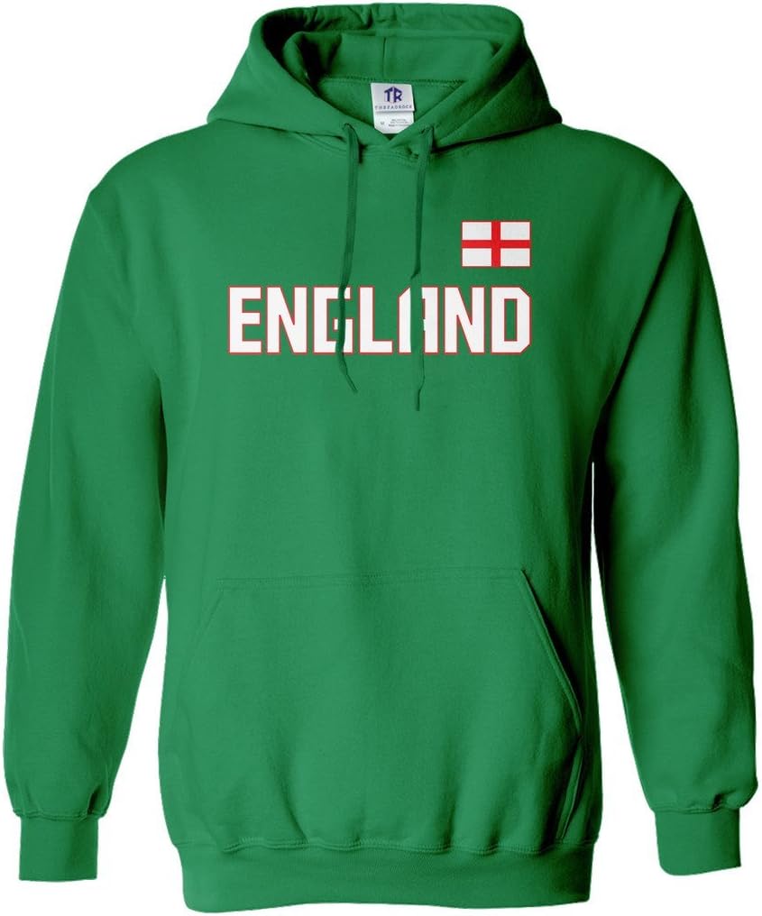 Threadrock Women's England National Pride Hoodie Sweatshirt
