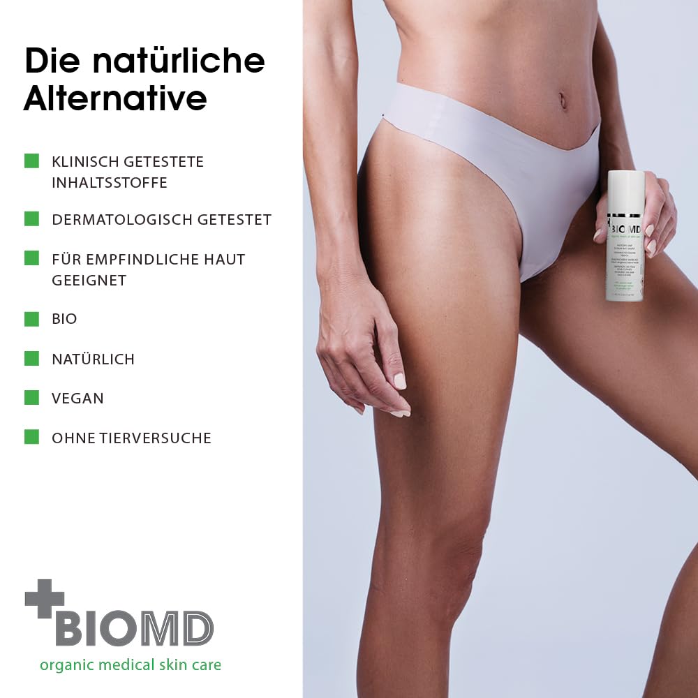 BioMD Przeciw wrastającym włoskom, z kwasami BHA i AHA, podrażnienia po goleniu, golenie, woskowanie, prevents ingrown hairs, Razor Burn, Shaving, Waxing, Vegan - 90ml