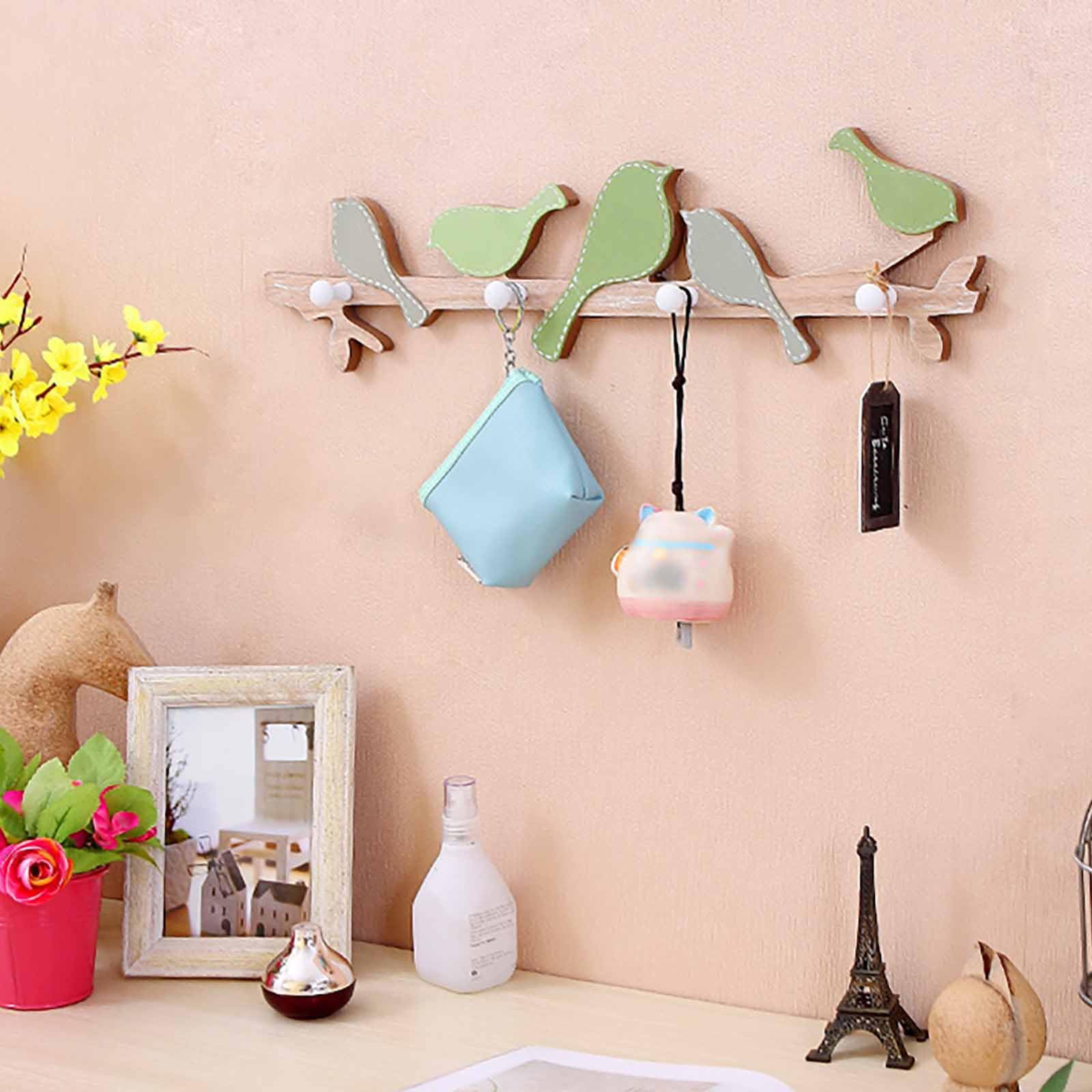 Ganchos para abrigos para montar en la pared, perchero creativo y moderno, gancho de almacenamiento de entrada, ganchos de fila de madera, ganchos para colgar bata y toalla, 2 piezas