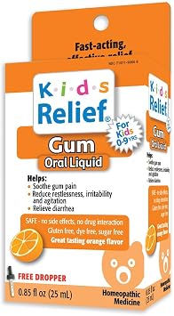 Kids Teething Oral Solution Orange Flavour 0.85oz 25ml