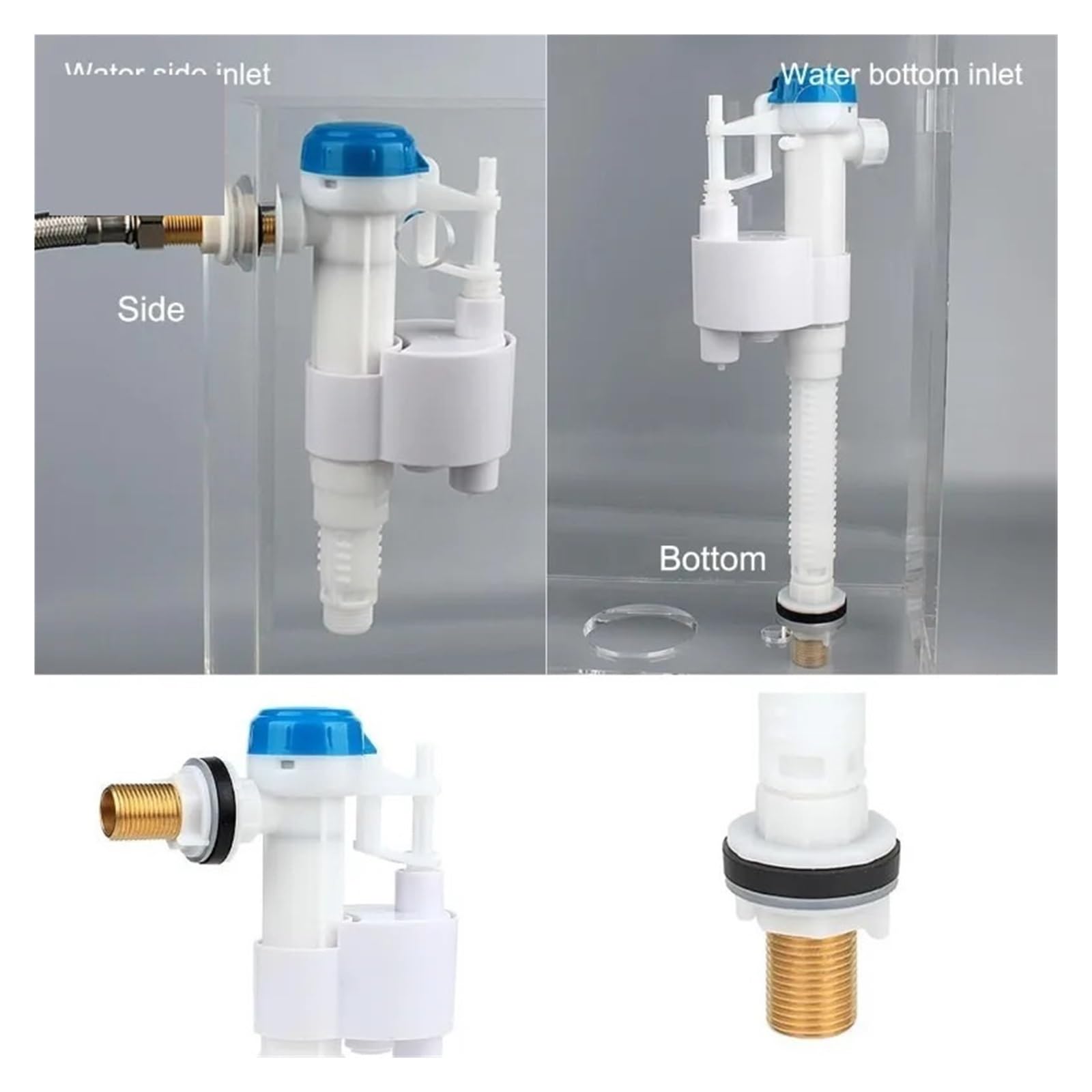 Robinet Flotteur WC Vanne Valve de remplissage de toilettes universelle