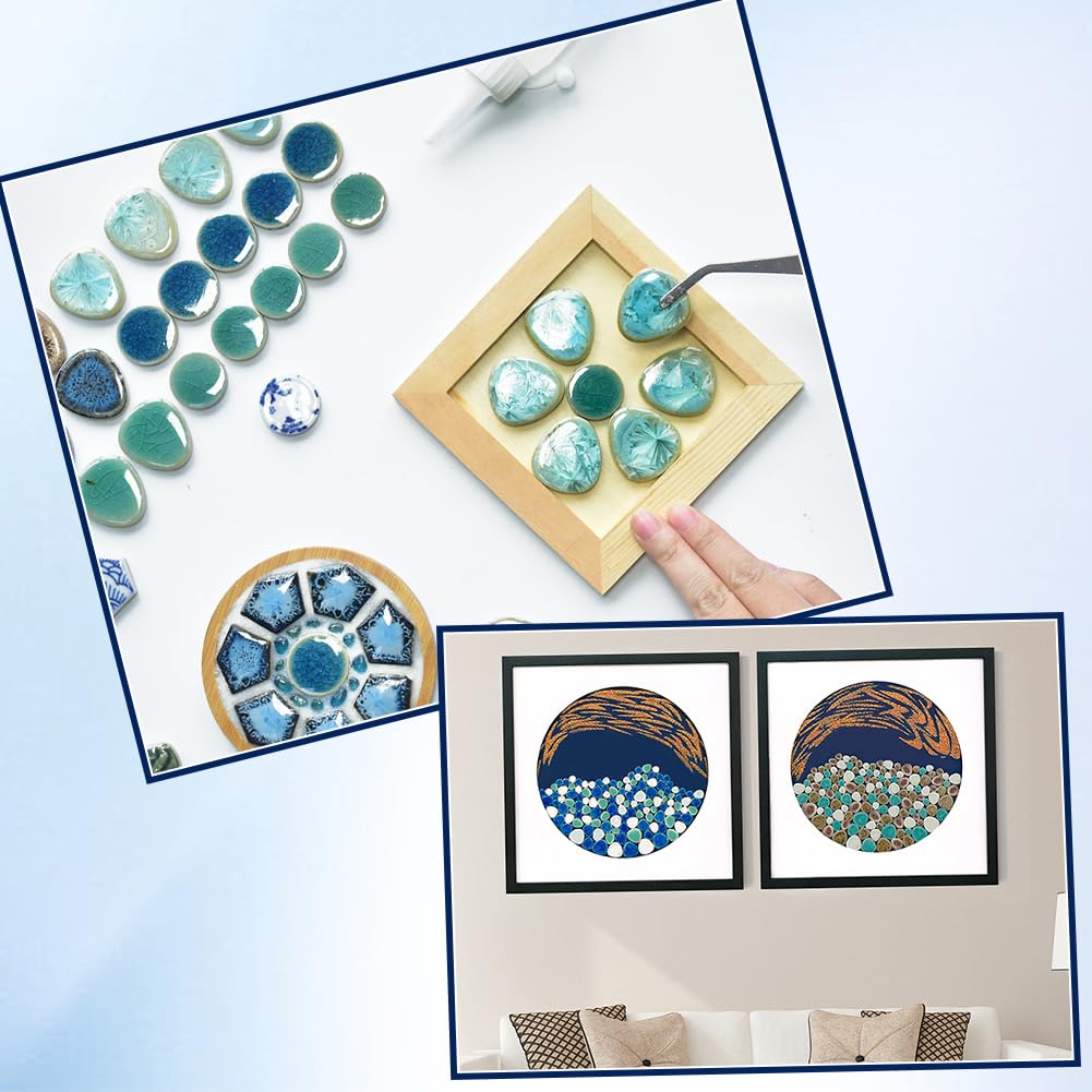 Carreaux de mosaïque en porcelaine de style 480g 4 en gros pour création de bijoux