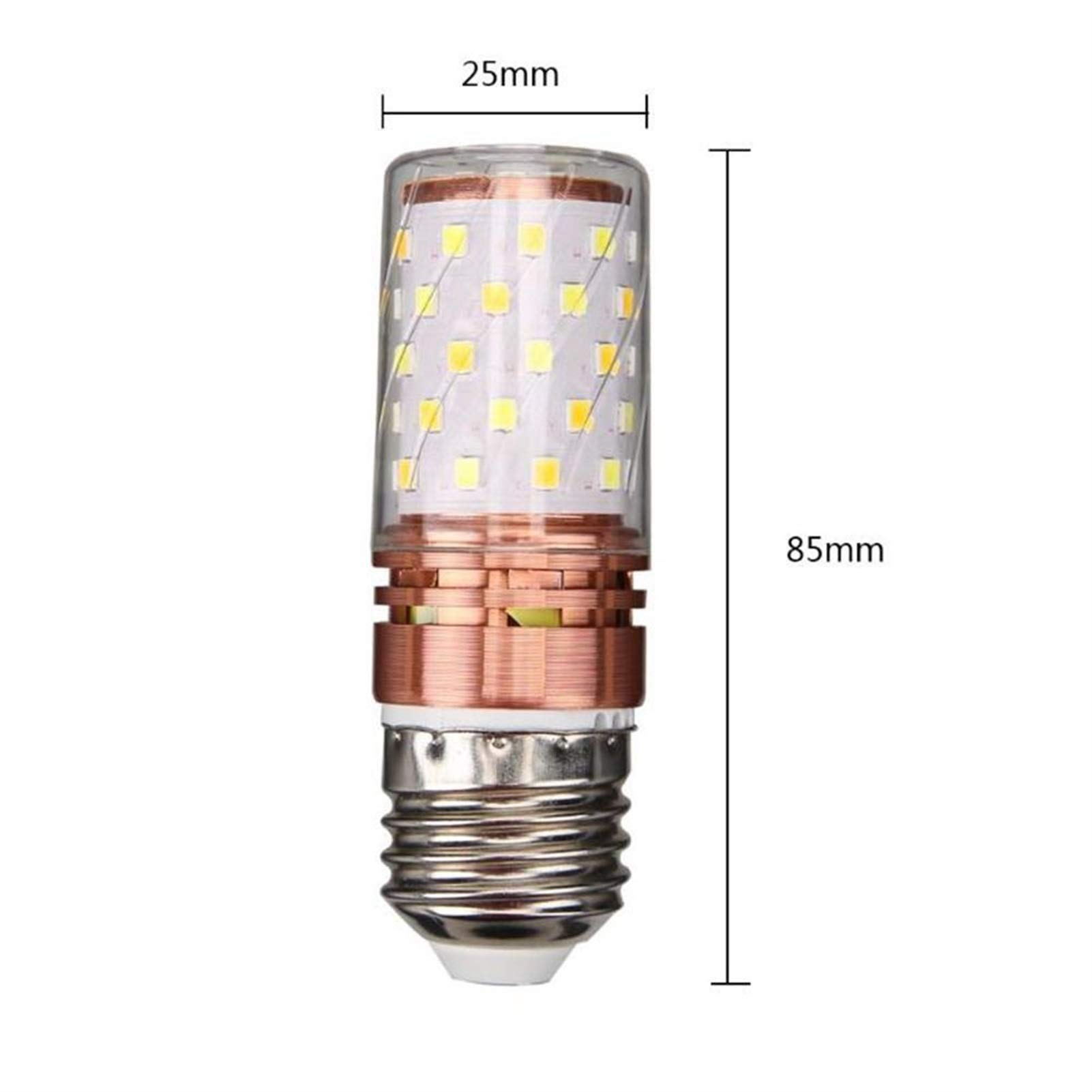 ANTYX 24V E26 / E27 LED lampadine 36V 48V 12W LED, 60W ad incandescenza equivalente, E26 / E27 Media AC Base/DC 24-40V DC24-60V for energia Solare Luce e off-Grid, 10-Pack (Colore : Bianco Freddo)
