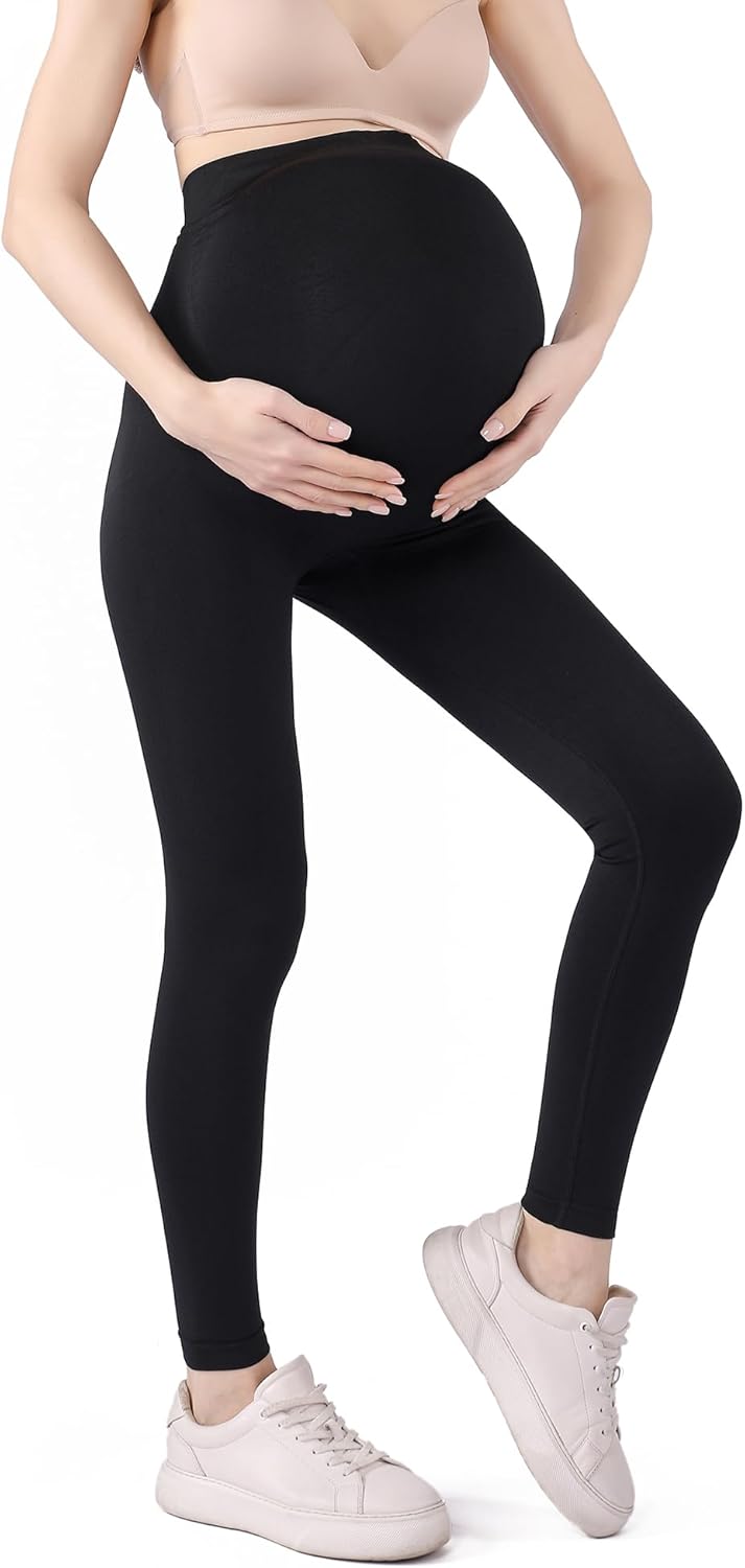 Women's Maternity Leggings Over The Belly Pregnancy Yoga Pants Active Womens Wear Workout Leggings for Tummy Control - Image 7