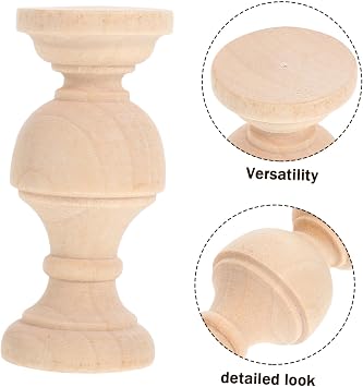 Gadpiparty 4 Pieces Solid Wood Table Top Decor Arch Bridge Handrail Base for Living Room Kitchen Entrance Furniture Decoration