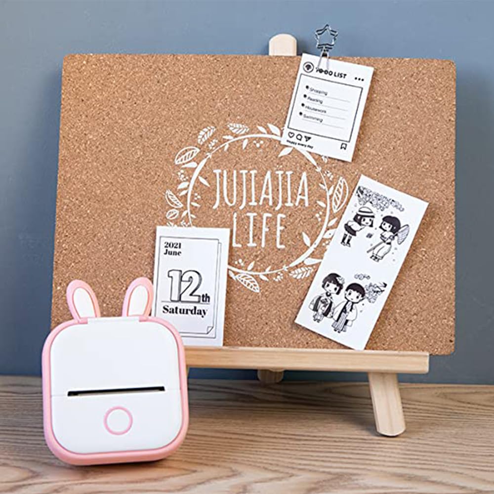 Memoking T02 Printer Compatible Thermal Paper Rolls Genuine Uncut Receipt Type Non-Adhesive Black Letters 10 Years Retention Photo, Notebook, Cartoon, Sticker, DIY Memo, Original Logo, 2.0 x 1.3 ft