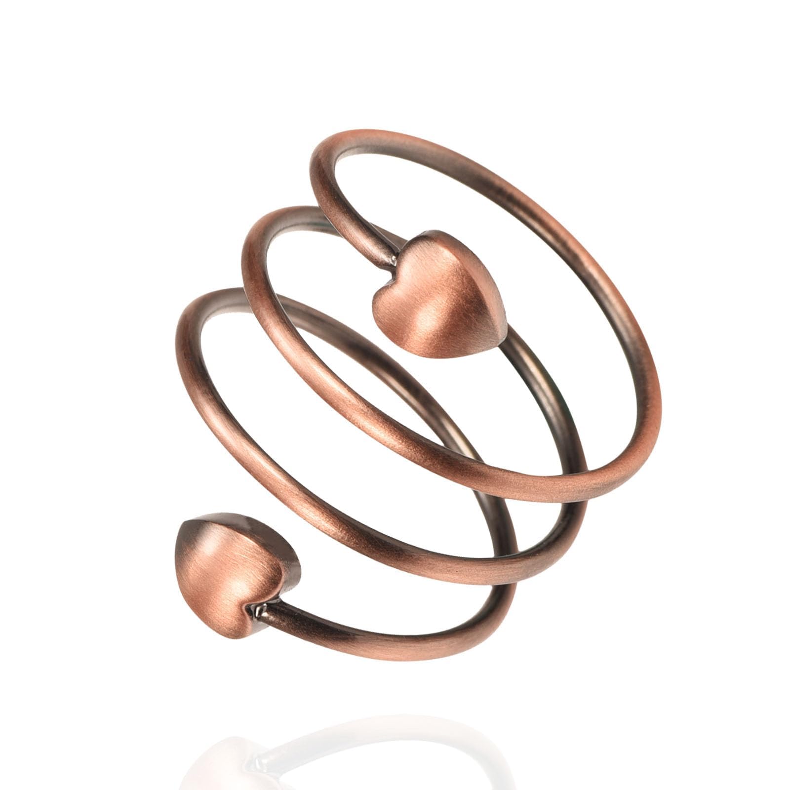 rupeerise Copper Spring Ring, with Fidget Design and Adjustable Fit, for Men and Women Daily Wear, Unisex Finger Ring, Pure Copper Construction-picture-32