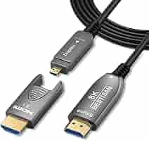 Amazon | BESTISAN 配管用脱着式 HDMI AOCケーブル 8K