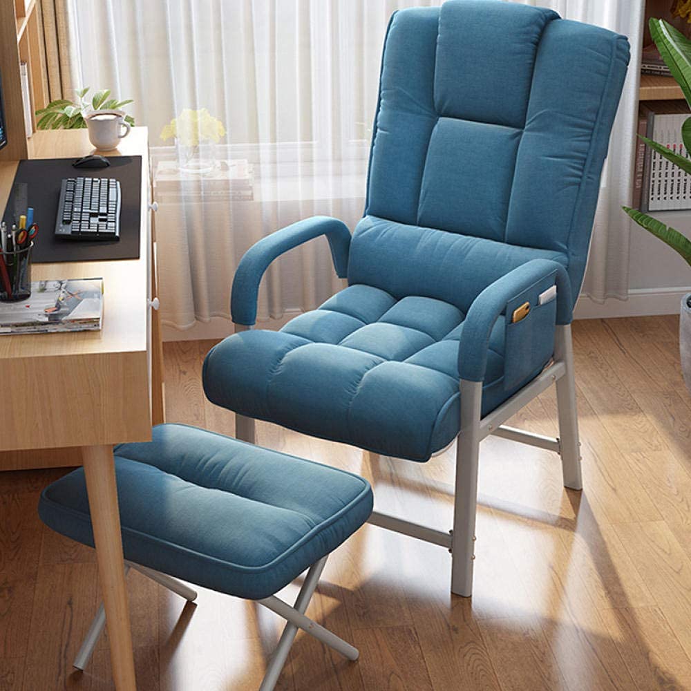 Chaise relax inclinable bleu marine pour bureau et sessions de gaming intenses