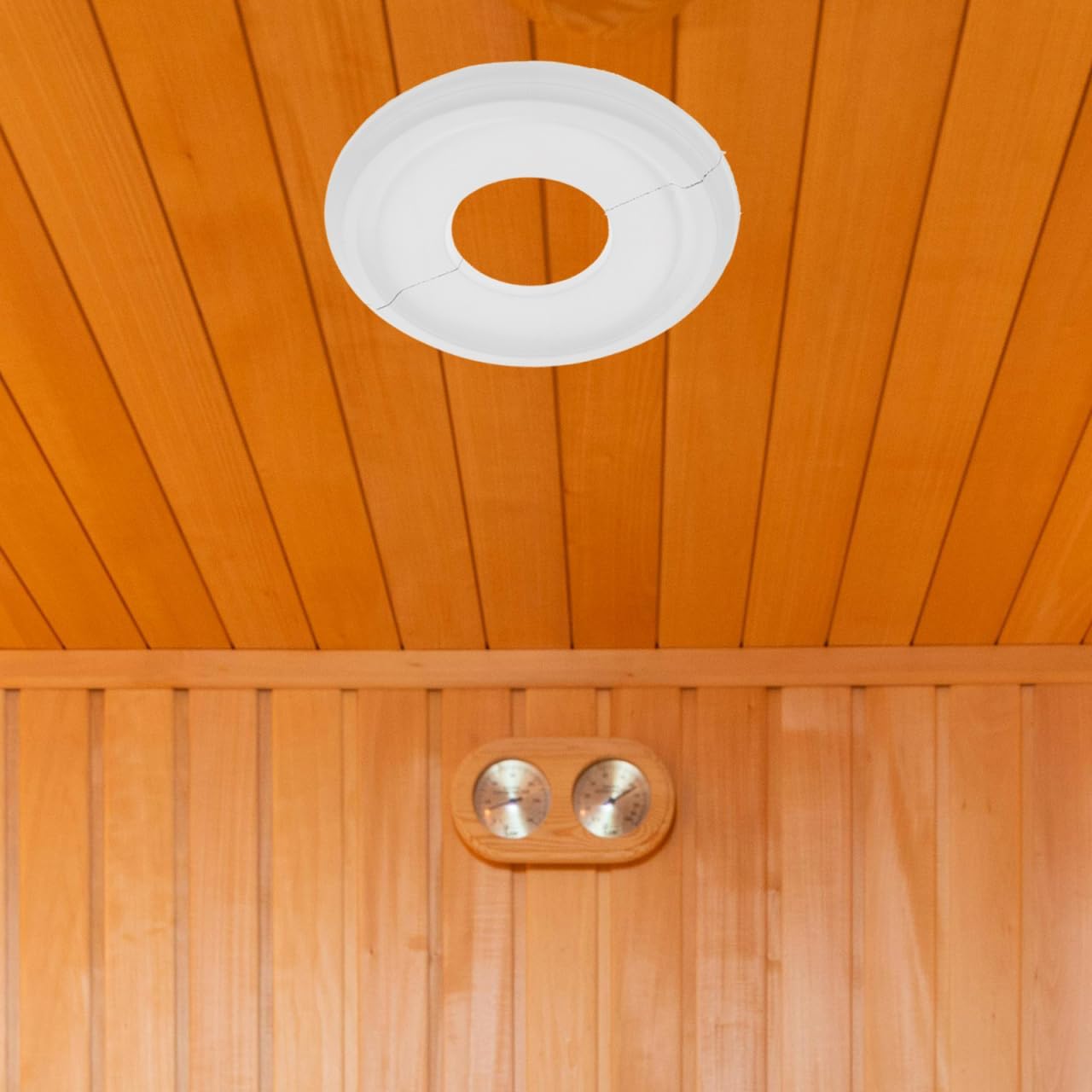 Decorative Ceiling Medallion 9.84In Pu Material Ceiling Fan Medallion Light Fixture Cover Easy Clean Vintage Style Accessory for Home Office