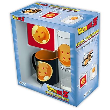 Dragon Ball Z - 3-Pc. Drinkware Gift Set (Includes Drinking Glass, Coaster, and Espresso Mug)