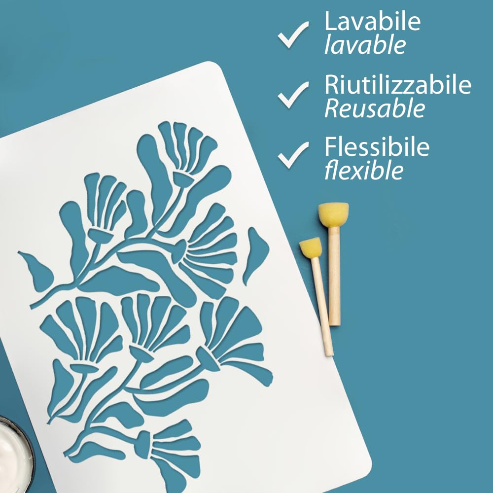 RE-COVERTILES - Stencil for Painting and Decoration, Model - 8, 50x40 cm - Image 3