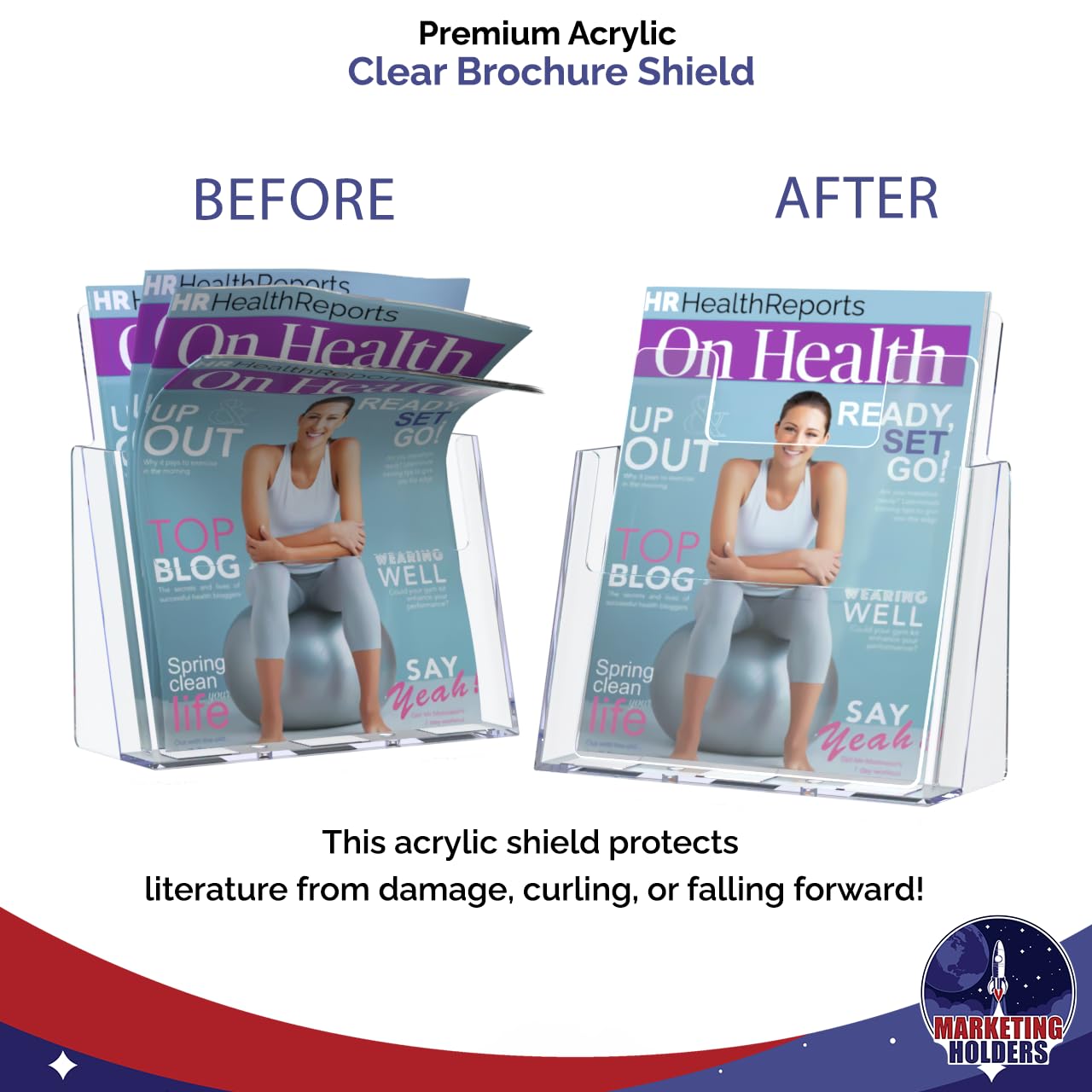 Clear Acrylic Literature Shield 8