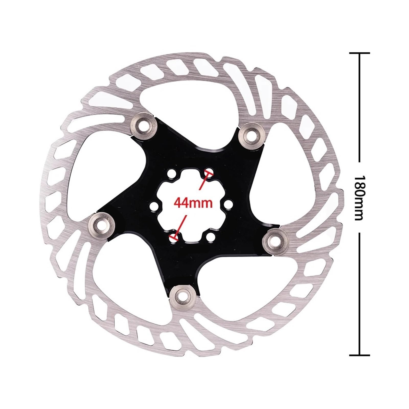 Schwimmende Bremsscheibe Fahrrad-Scheibenbremse, schwimmender Rotor, 6-Loch, 203 mm, 180, 160, hochfester Stahl, passend for alle Bremsbeläge for MTB, Rennrad(203mm Black)