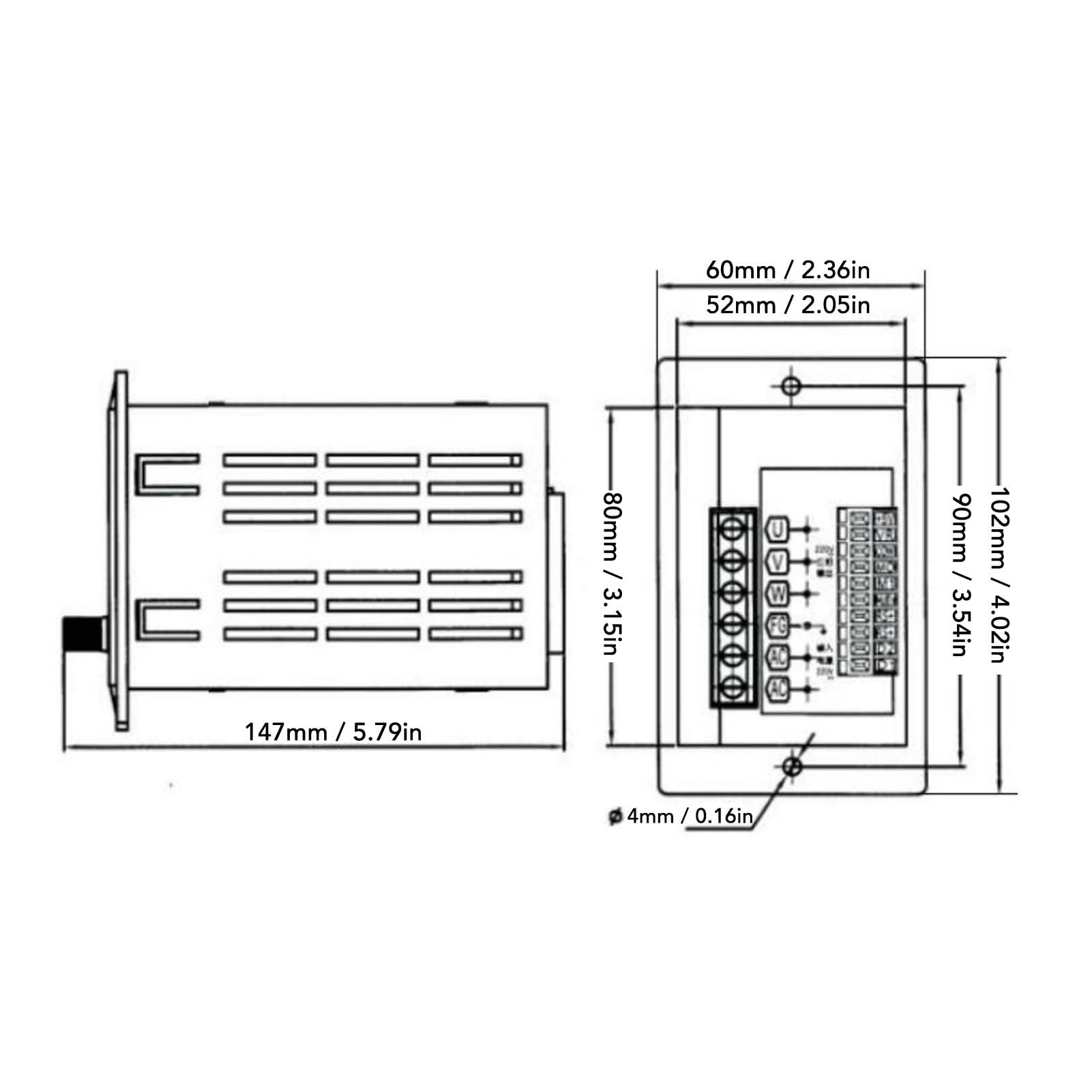 Unidad de Frecuencia Variable Inversor de Control de Velocidad de Motor Trifásico de Alta Eficiencia para Aplicaciones de Ahorro de Energía 400W 2A
