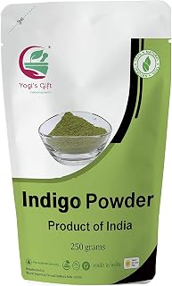 Polvo para el cabello índigo orgánico de Yogi's Gift | Ideal para Cabello Negro y Oscuro | 250 gramos
