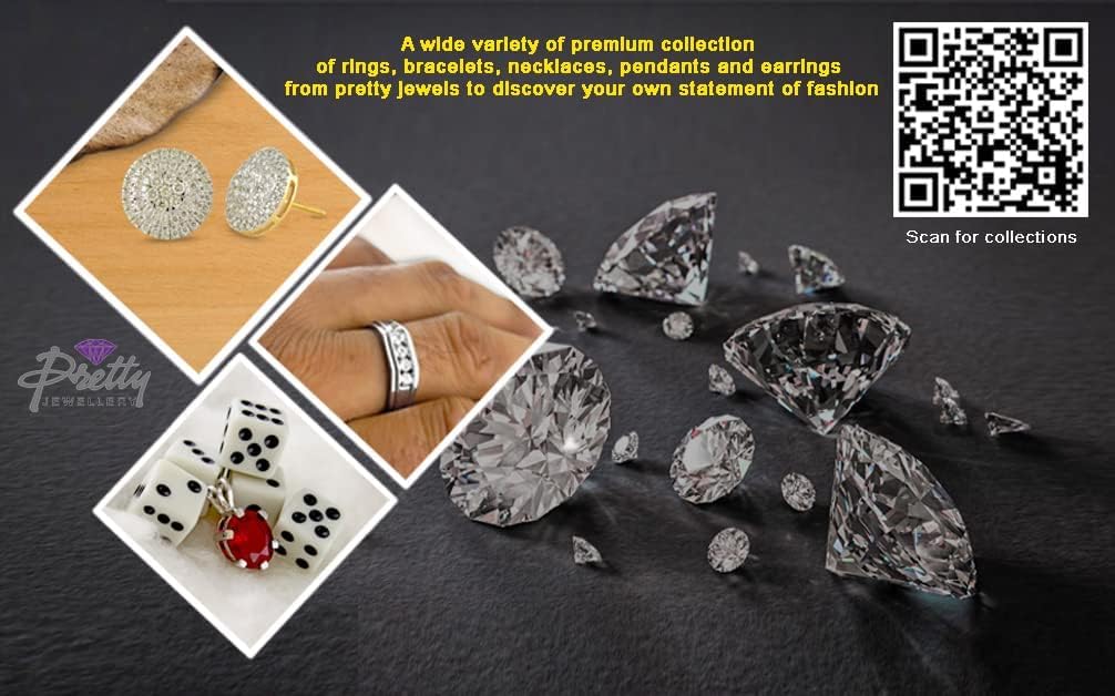 Pretty Jewels Center 5MM Heart Cut Lab Created Moissanite And Natural White Diamond Heart Engagement Bridal Set Ring In 10k Or 14k Gold Jewelry For Women Wedding (1.00 Cttw)