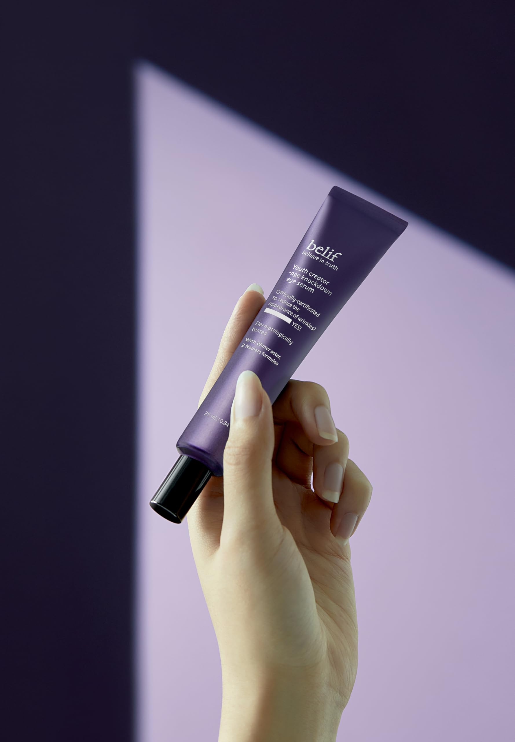 belif Youth Creator – Age Knockdown Serum pod Oczy | Kompleksowe serum przeciwstarzeniowe pod oczy, stymuluje kolagen, redukuje zmarszczki, ujędrnia. Z bakuchiolem. Koreańska pielęgnacja 25 ml