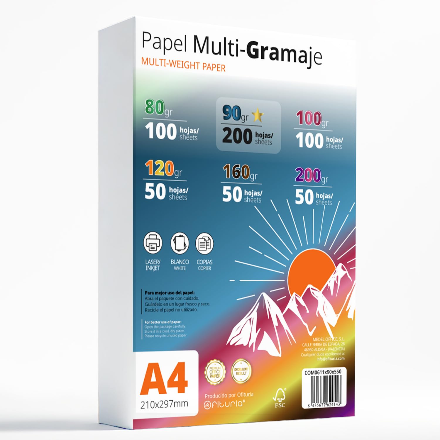 Papier multi-grammage A4 Ofituria 90g, parfait pour impression nette sans bavure - 8