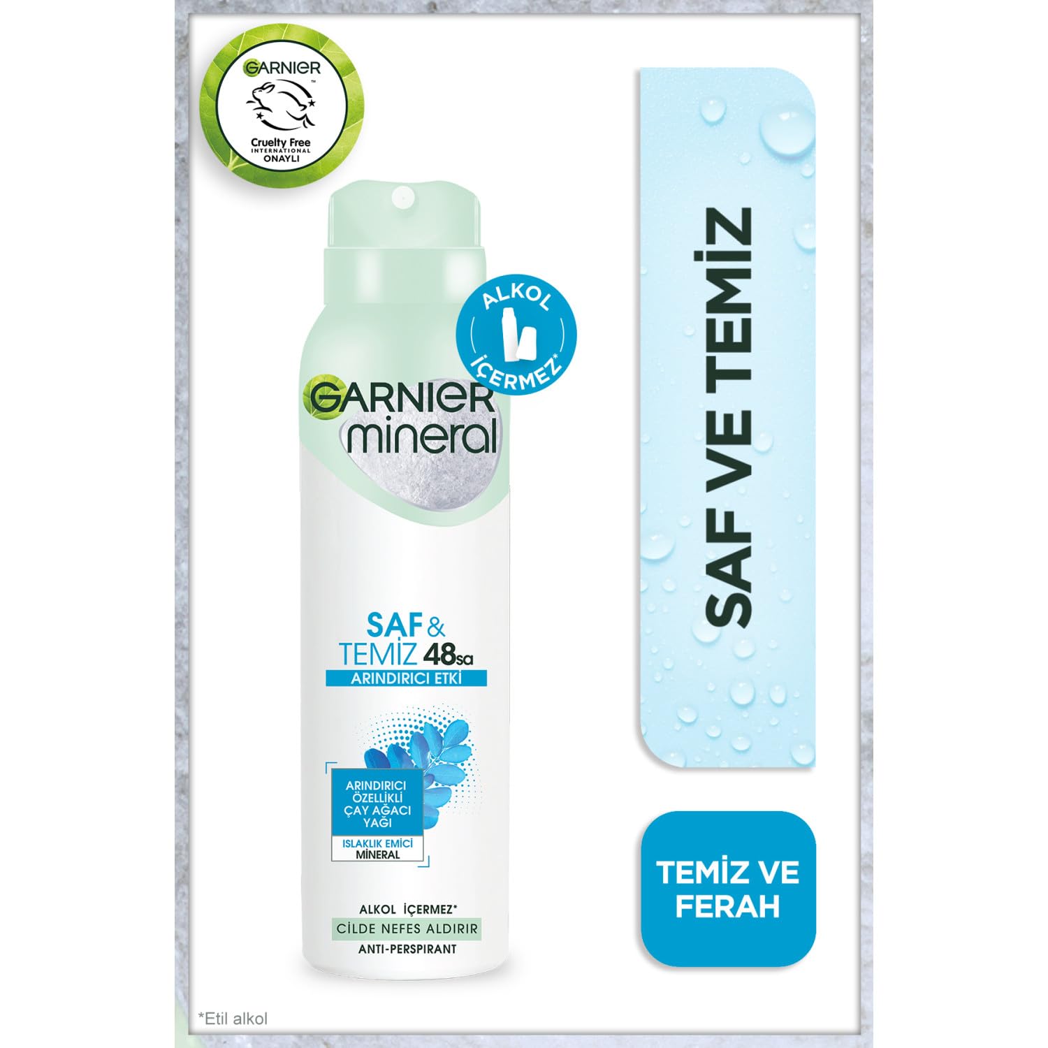 Garnier Mineral Saf & Temiz Deodorant 150 ml