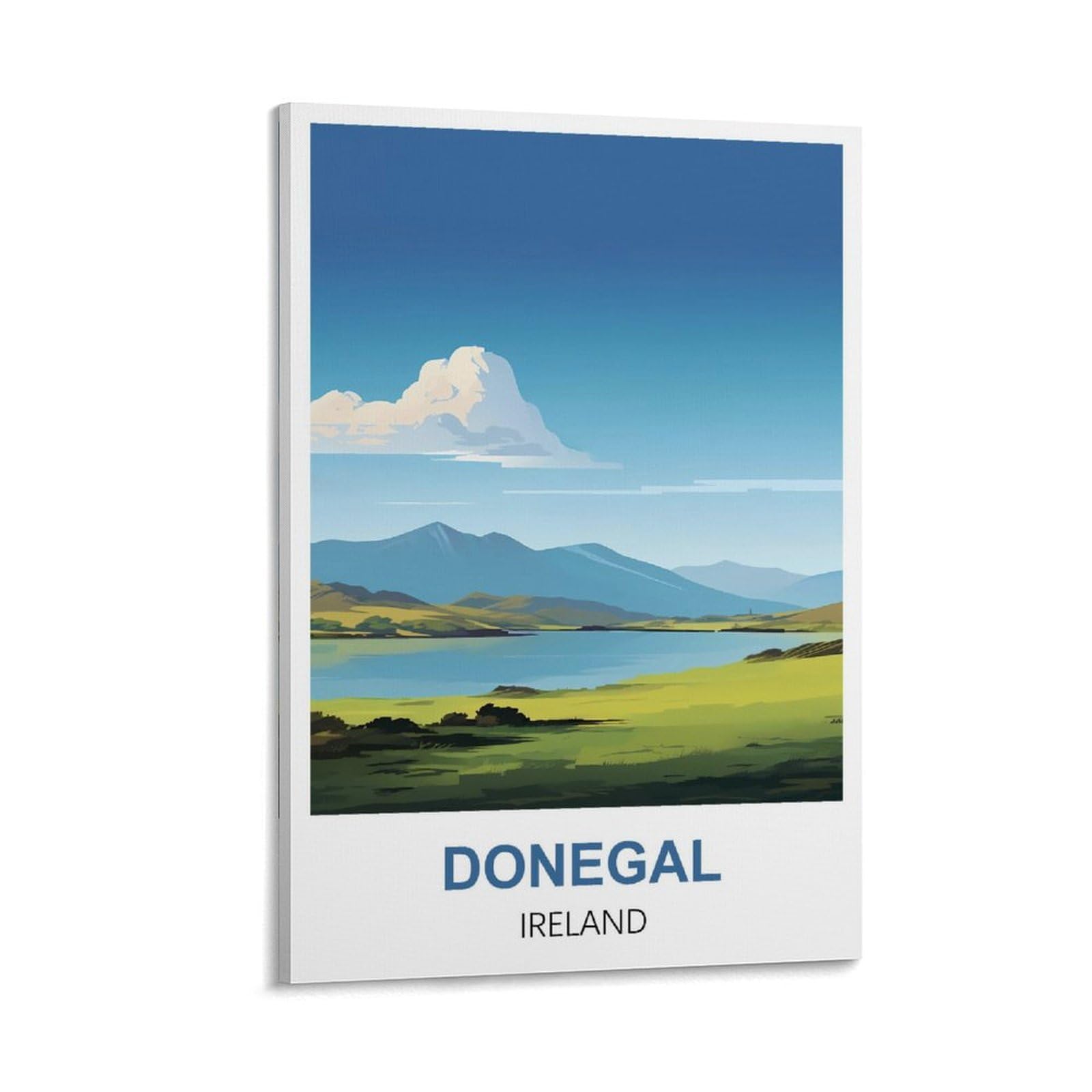 FUUDANG Vintage Travel Posters Donegal Ireland 12x18inch(30x45cm) Canvas Art Poster And Wall Art Picture Print Modern Family Bedroom Decor Posters