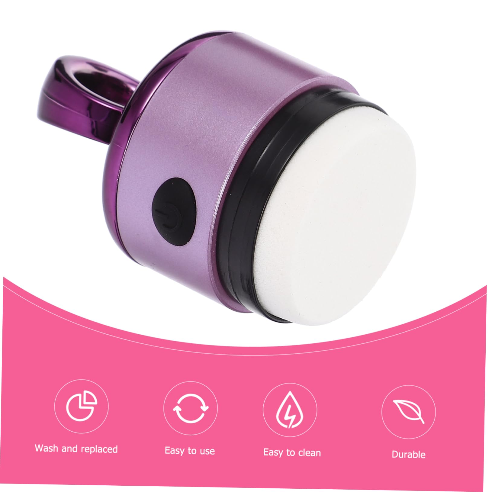 2stücke Elektrischer Makeup-puff Vibrieren Um Foundation Gleichmäßig Aufzutragen Tragbar Und Leicht Einfach Zu Reinigen Für Flexibles Hautgefühl