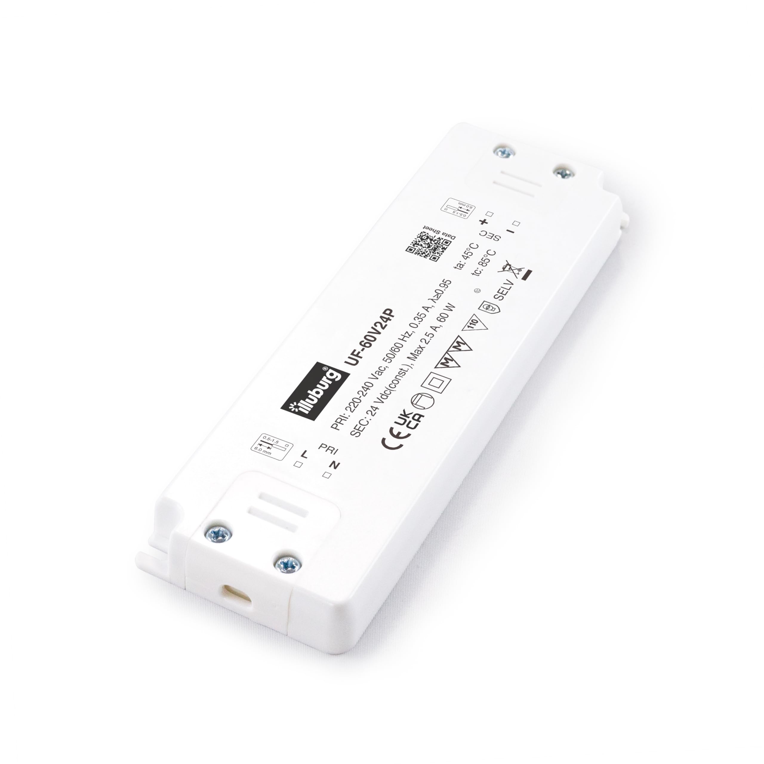 illuburg LED Driver 24V 60W Flat Flickerfree for LED Strip Lamp Spot Light Power Supply Transformer โ image 1