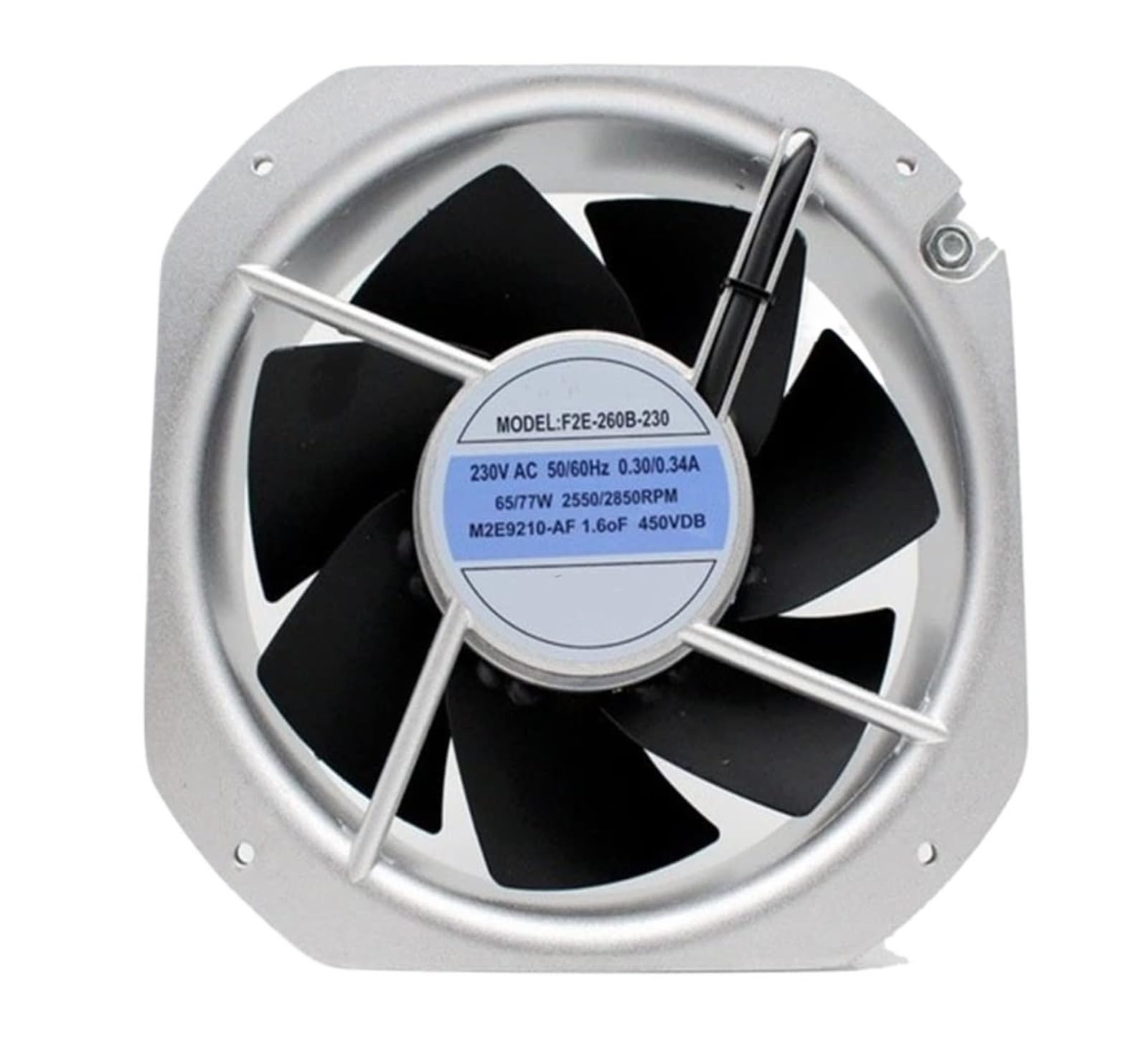 YMUGUEGH 22580 220V F2E-260B-230 Cooling Fan(Silver frame)