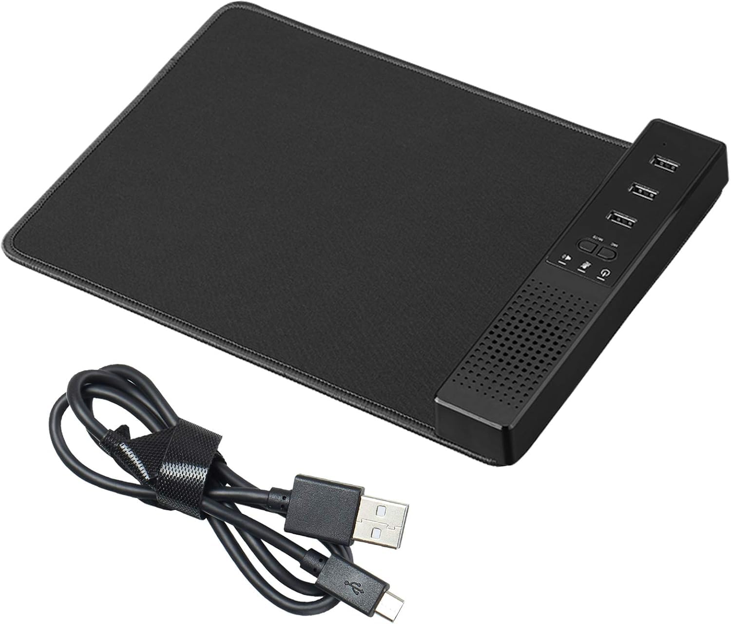 usb microphone with speaker 3-port usb hub with 6 ft extended cable compatible with mac os x windows for pc video conference,gaming,chatting,skype,one-key mute,plug & play