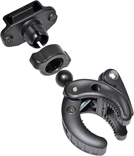 Miniatura 6 de UAYESOK Soporte de manillar de radio de mano para bicicleta/motocicleta, soporte de abrazadera para carril de agarre para Ham HT, Walkie Talkie,