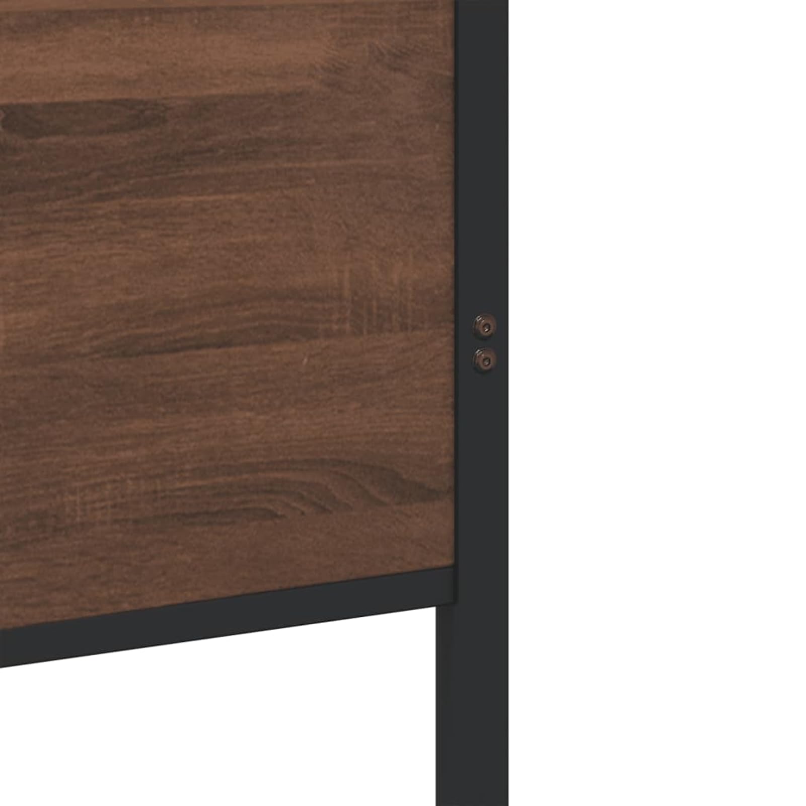 WGYHOME metalowa rama łóżka 160 x 200 cm, brązowa, imitacja dębu, ze stali ze środkowymi nóżkami i miejscem do przechowywania pod łóżkiem, dla dorosłych